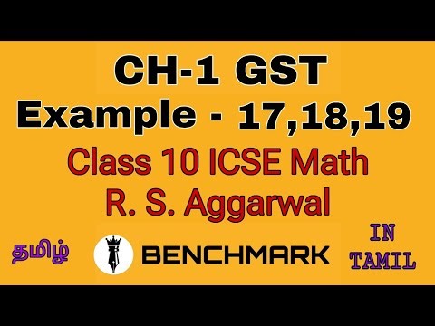 CLASS 10 ICSE Math GST example 17,18 & 19 in tamil 
