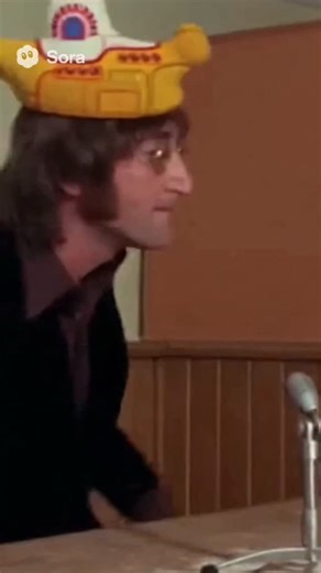 Grickus AI on Instagram: "John Lennon yellow hat incident #sora #soraai #sora2 #aiart #aivideo #johnlennon"