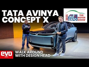 Avinya Concept X: Tata Motor's premium brand for EVs | Design Walkaround | Auto Expo | ‪@evoIndia‬