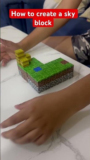 I Built a Real-Life Sky Block in Minecraft Magnetic Blocks! ☁️🌍 (Tutorial)