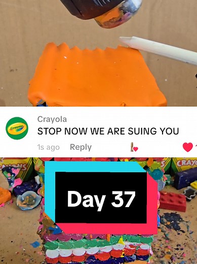 Day 37 Melting Crayola Crayons ASMR #Satisfying