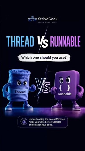 🧵 Thread vs Runnable — Which one should you use? 🤔