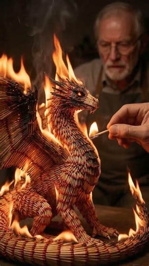 🔥 Watch Me Burn a Dragon Into Art – BurnArtX #FireArt #DragonArt #Satisfying #FYP #Viral #ArtProcess