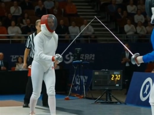 女子击剑比赛 ai视频