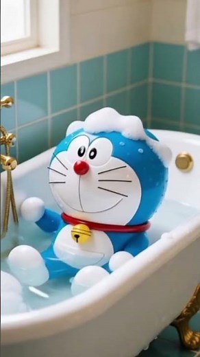 Doraemon taking a bath 🛁