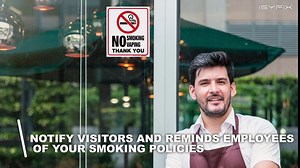 iSYFIX No Smoking No Vaping Sticker Sign - 2 Pack 10x14 inch – Premium Self-Adhesive Vinyl, Laminated for Ultimate UV Protection, Weather, Scratch, Water & Fade Resistance, Indoor & Outdoor