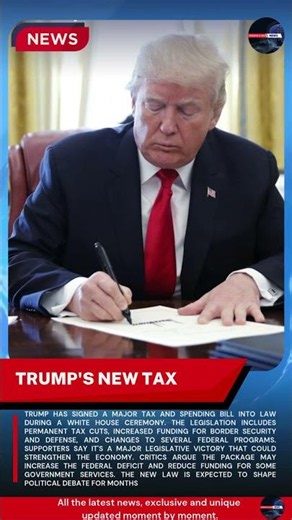Trump's New Tax and Spending Law #trendingnews