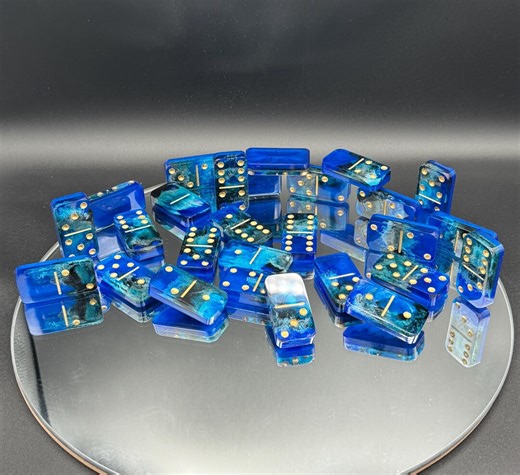 Domino Set Handmade Epoxy Resin - Etsy