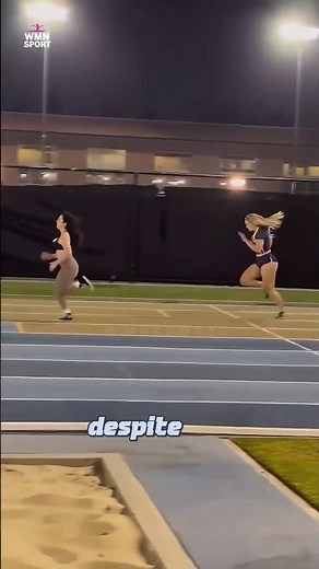 She literally gave them a head start #shorts #trackandfield #speed