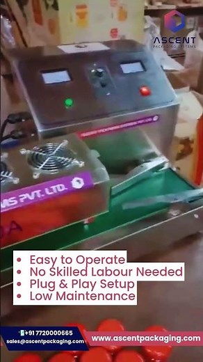 Semi Automatic Induction Sealing Machine for Bottles | Ascent Packaging Systems