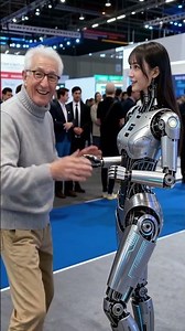 Live with a beautiful robot #robot#AI動画 #tiktok #beautiful #通勤風景 #AI動画#shorts