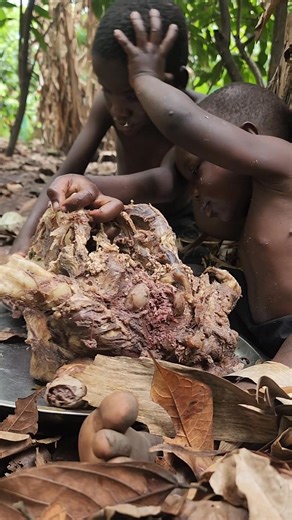 4M views · 15K reactions | Kids getting meal it's a wild animal hunted by their father #wildlife | Hadzabe Tribal Life | Facebook