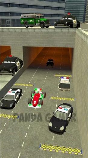 ALL SIZE CARS LIGHTNING MCQUEEN TEAM POLICE CHASE TUNNEL RIDE BIG CITY Garry's Mod