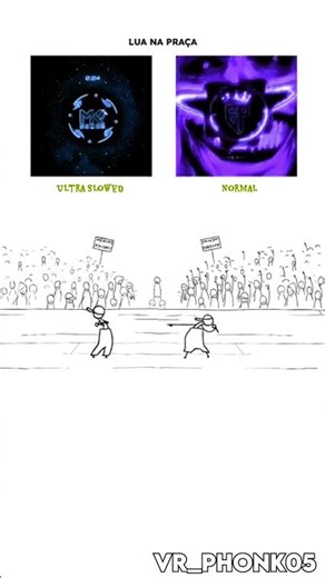 LUA NA PRAÇA (Normal) vs (Slowed) #phonk #foryou #bassboosted #bass #slowed #phonkmusic #slowed#bass