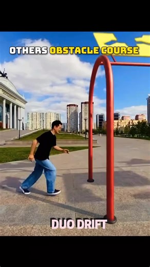 DUO DRIFT on Instagram: "Others were struggling in the obstacle course… he ran on WATER like it’s nothing 😭🔥 #obstaclechallenge #speedrun #viralreels"