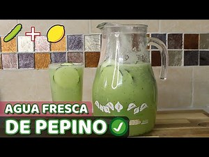 ✅ DELICIOSA AGUA Fresca de Pepino Con Limón 🥒🍋 ▶ Cómo Hacer Agua de Pepino con Limón Para Negocio