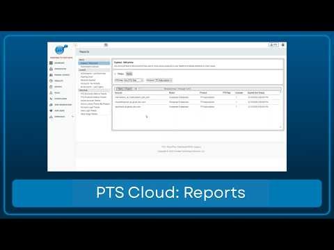 PTS Cloud Portal: Reports w/Dan Peluso