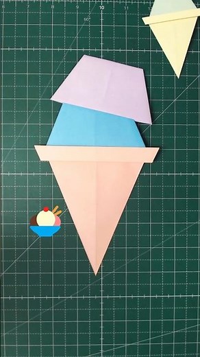 Easy Origami Ice Cream – Perfect for Kids & Beginners! 🍦(How to Origami Tutorial)