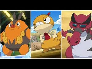 Ash all Unova Evolution Pokémon- Tepig evolves into Pignite[Unova Region]