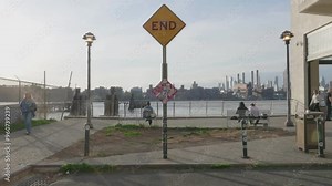 Dead End sign along the Williamsburg Waterfront