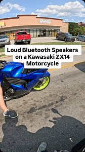 Loud Bluetooth Speakers on a Kawasaki ZX14 Motorcycle | Gixxer Jesus