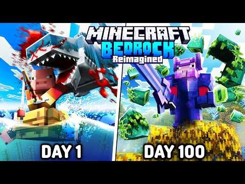 I Survived 100 Days in a COMPLETELY REIMAGINED Minecraft Bedrock!