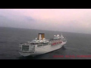 Costa Allegra filmed from the air