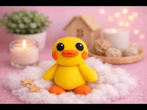 DIY Kawaii Clay Duck Keychain! 🐥✨ #Shorts #ClayA