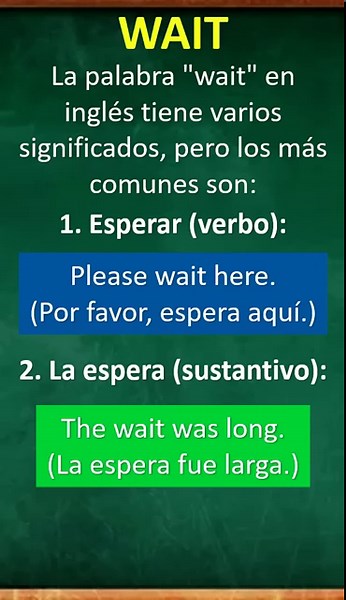 ¿Qué significa "Wait" en inglés?