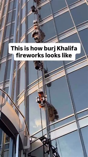 ‎Dubai دبي | Travel | Hotels | Food | UAE Tips 🇦🇪‎ on Instagram: "This is how Burj Khalifa’s fireworks look like via @dubaistudent_life! 🤩🎇 How Dubai Fireworks Light Up Burj Khalifa ✨ 🏗️ Special Rigging * Fireworks mounted on custom metal rigs at pre-approved anchor points * No drilling or damage — all mounts temporary and removable 🧗 Rope-Access Teams * Certified technicians rappel down the tower to install fireworks at various heights * Installation takes days, not hours 🔥 Pre-Wired & S