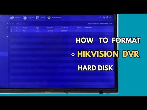 How To Format CCTV camera Hard Disk On Hikvision DVR