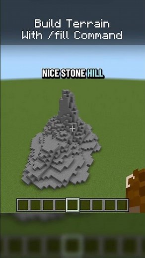 How to build terrain with /fill command #minecraft #commandblock