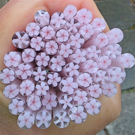 COE 96 Murrini Flower: Cherry Blossom - 1 Oz Cane/sticks - Etsy
