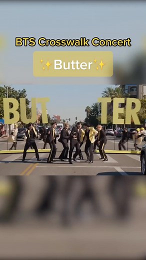 @bts_official_bighit performs “Butter” during their Crosswalk Concert #BTS #BTSArmy #LateLateShow #Butter | Shawn Clark | Facebook