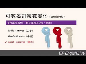 EF English Live | 英文簡單學 - 可數名詞複數變化