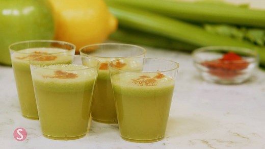 This green juice shot recipe is loaded with ingredients that will keep your immune system in fighting shape: http://ow.ly/8a7J30i1uai | SHAPE