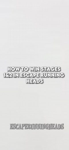How to beat stages 1&2 in escape the running heads 😘😘 #fypppp #roblox #escapetherunningheads