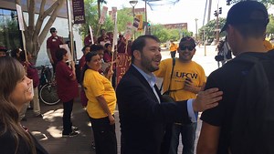 Janitorial staff at ASU holds 1-day strike