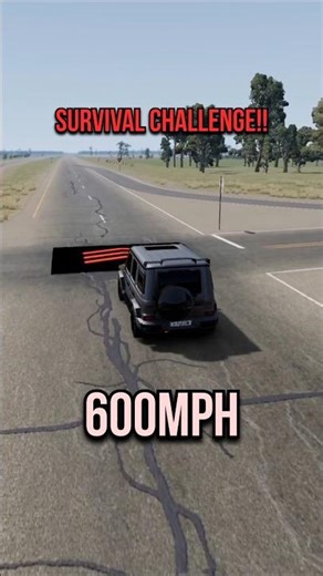 600Mph Instant Acceleration Survival Challenge 🔥😱 #beamngdrive #beamng #crashdrive