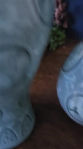 Pair of Vintage Korean Celadon Vases , Hand Painted Thousand Crane Design - Etsy