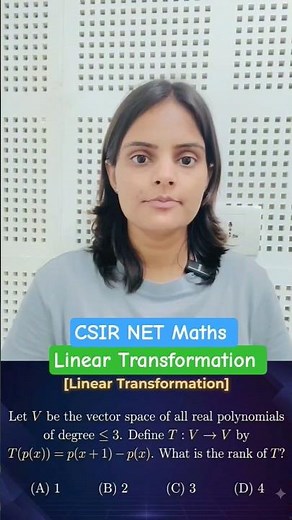 Linear Transformation l Linear Algebra l CSIR NET Maths