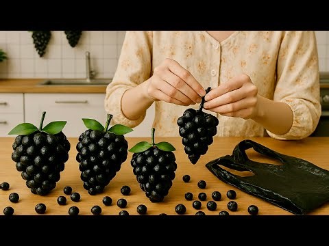 Turn Plastic Bags into Realistic Grapes 🍇 Easy DIY Home Decor