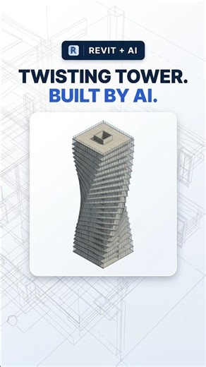 I asked AI for a tower. It built it live in Revit. #AI #BIM #Revit