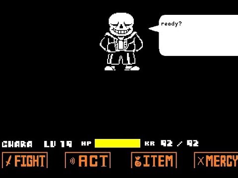 trying to beat sans in bad time simulator