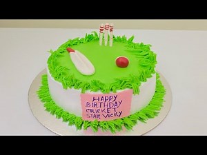Cricket theme Cake tutorial