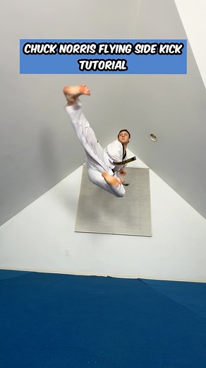 10K views · 109 reactions | Chuck Norris Flying Side Kick Tutorial #taekwondo #tkd #karate #martialarts #chucknorris #flyingsidekick #tutorial | Liam Gutmacher TKD | Facebook