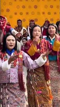 Bhutanese Boedra dance performed gracefully in beautiful traditional attire and elegant gencha