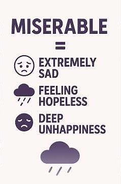 How to Use 'Miserable' in Everyday Conversations #englishvocabulary #englishlanguage