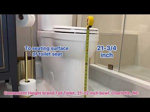 Best Most Powerful Extra Tall Toilet. 20-21-22 inch Height Bowl is 7" Taller than Standard