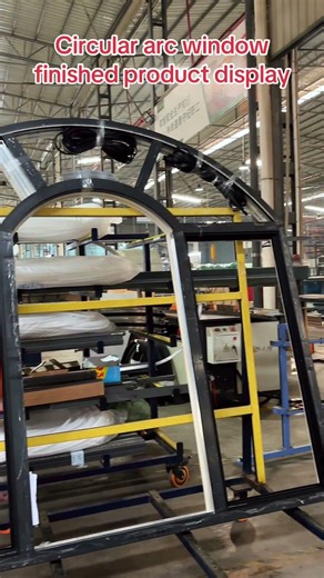 The finished arc window is on display!